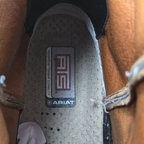 Ariat Midcalf Western Boots Sz 8 Brown Leather Pull On Casual Low Heel Cowgirl - Picture 11 of 14